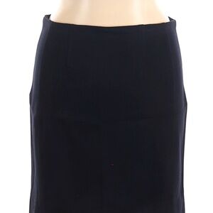 MM Lafleur Classic Navy Blue Midi Skirt